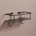 black square shower basket single tier