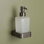black square soap dispenser