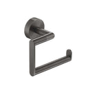 Brushed black square toilet roll holder
