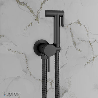 Black Douche Spray Kit with Hose and Wall Bracket - Matt Finish Secondary image
