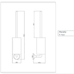 brass toilet brush holder with brush -technical details