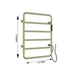 brushed brass electric radiator towel rail