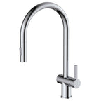 brass single lever kitchen tap with pull out 