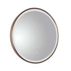 brushed bronze bathroom mirror with light and demister