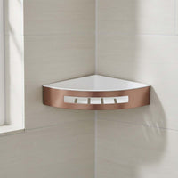 brushed bronze shower caddy