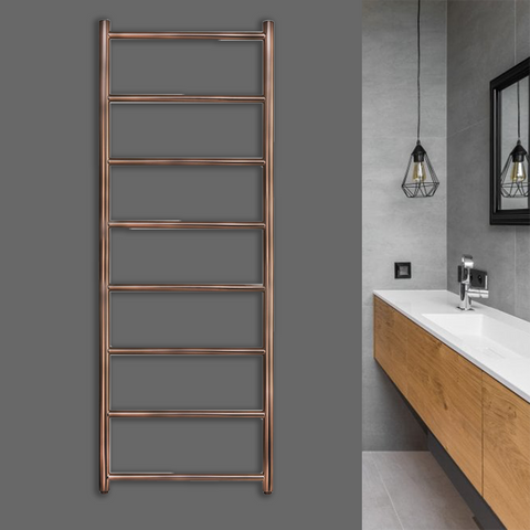 brushed bronze dual fuel towel rail