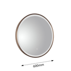 brushed bronze led mirror