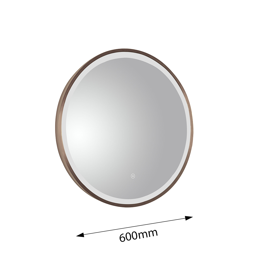 brushed bronze led mirror