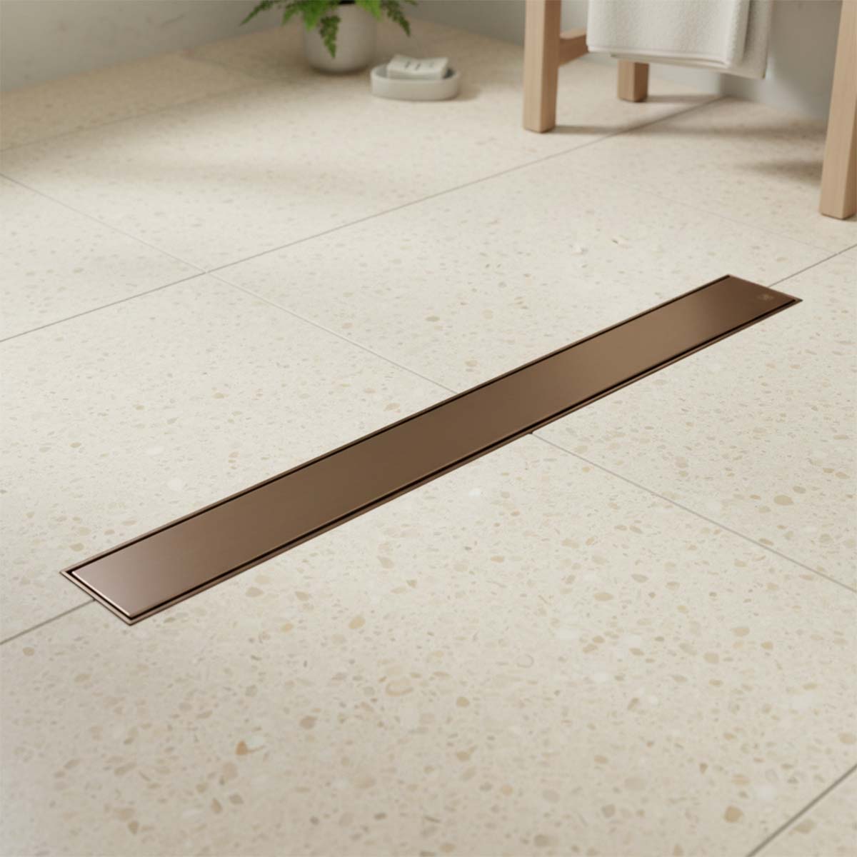 bronze linear shower drain Main image