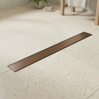bronze linear shower drain