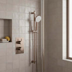 bronze shower riser kit with outlet and round handset 