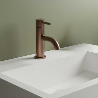 Monobloc Single-Lever Mini Basin Mixer Tap- Brushed Bronze Secondary image