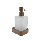bronze soap dispenser with frosted glass