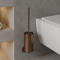 bronze toilet brush holder set