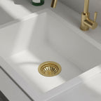 kitchen sink waste brushed brass