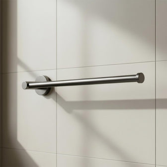 brushed black bathroom towel bar Main image