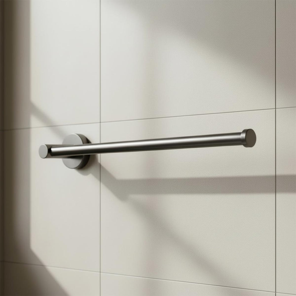 brushed black bathroom towel bar