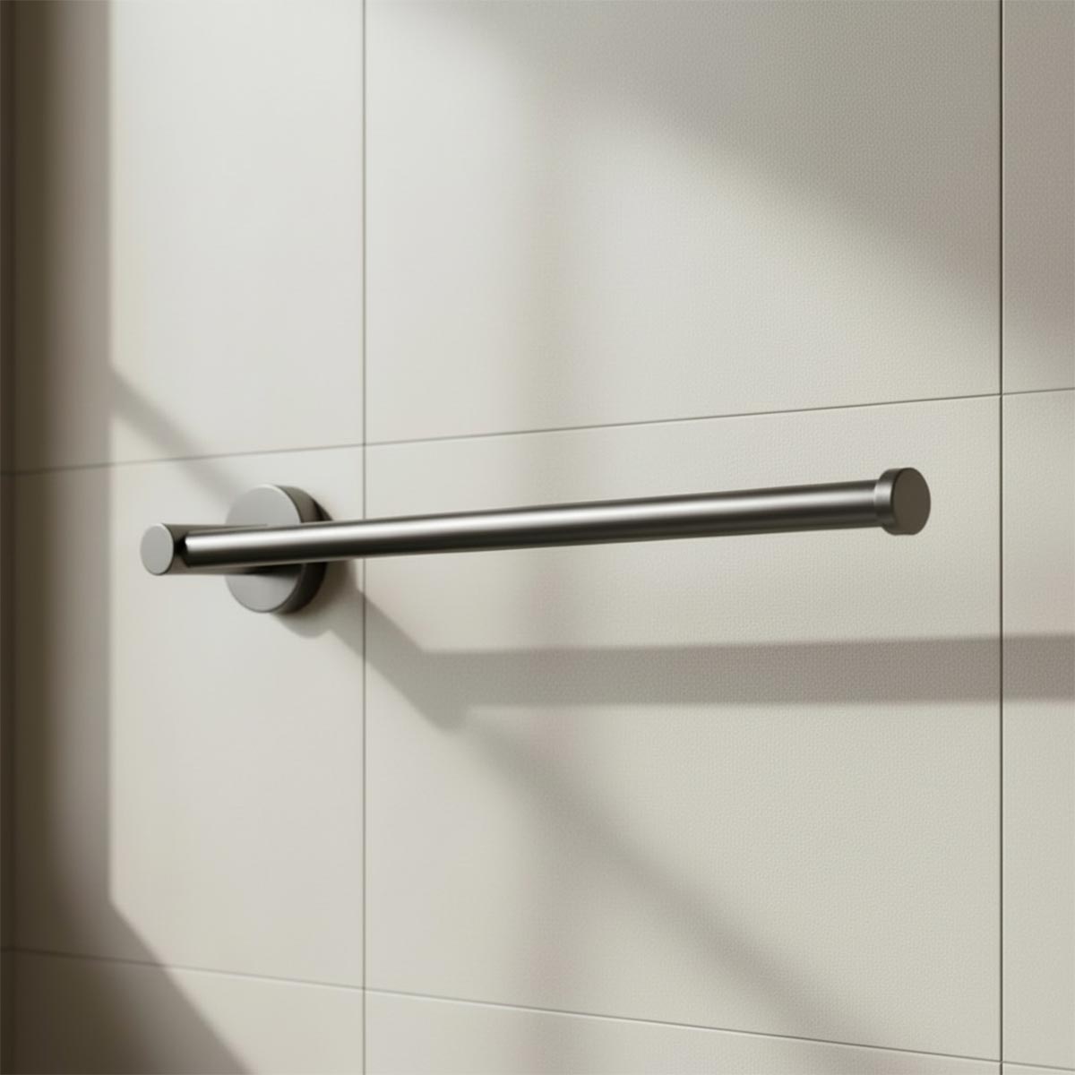 brushed black bathroom towel bar