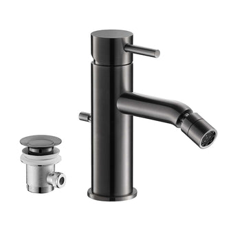 Brushed Black Single Lever Bidet Mixer Tap With Pop up Waste Secondary image