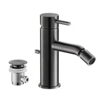 brushed black bidet mixer tap 