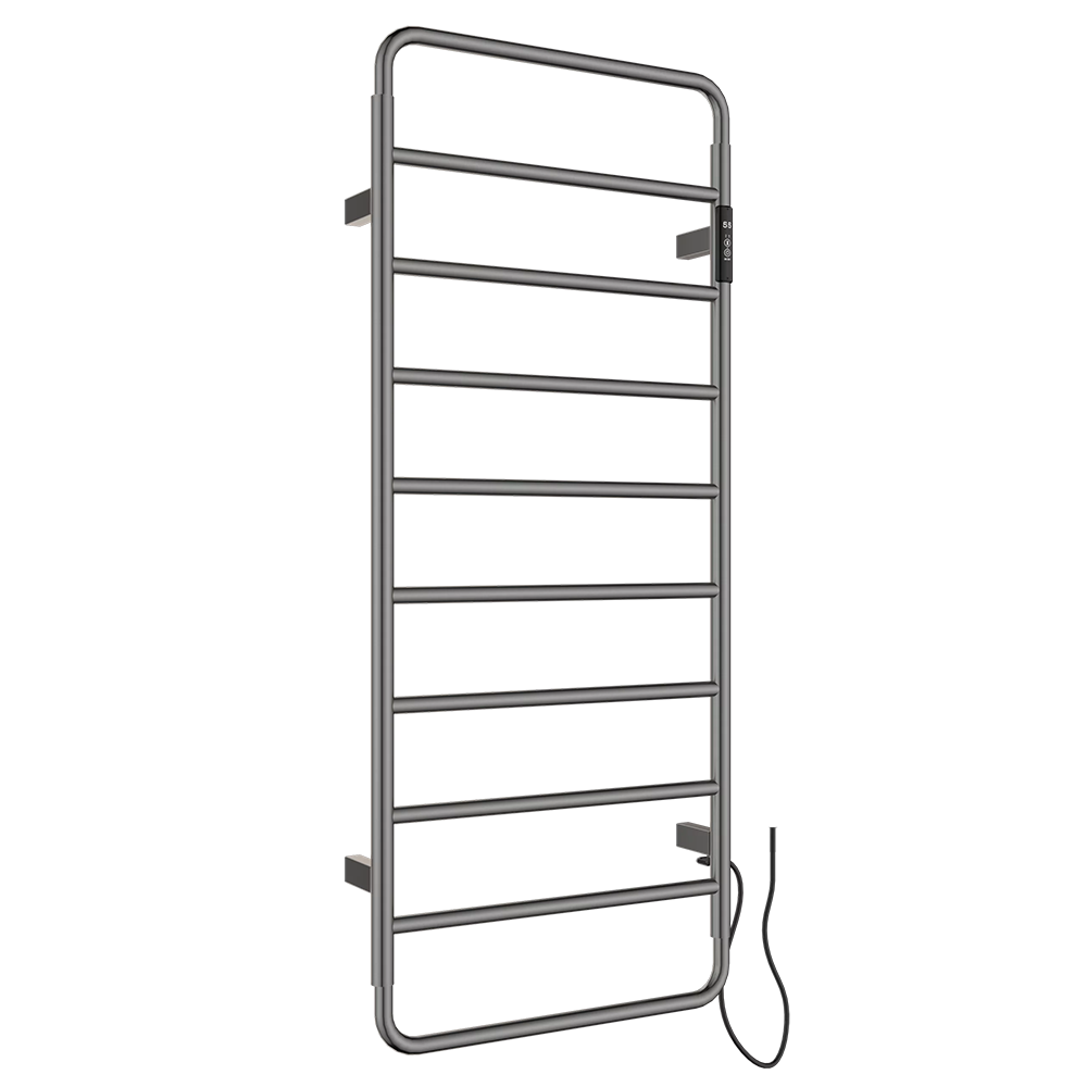 gunmetal heated towel rail 