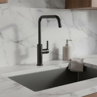 black kitchen mixer tap