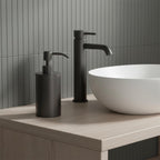 brushed black soap dispenser