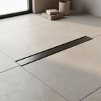 brushed black tile-able waste for shower