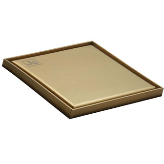 Brushed Brass Square Tileable Wet Room Waste Kit Secondary image
