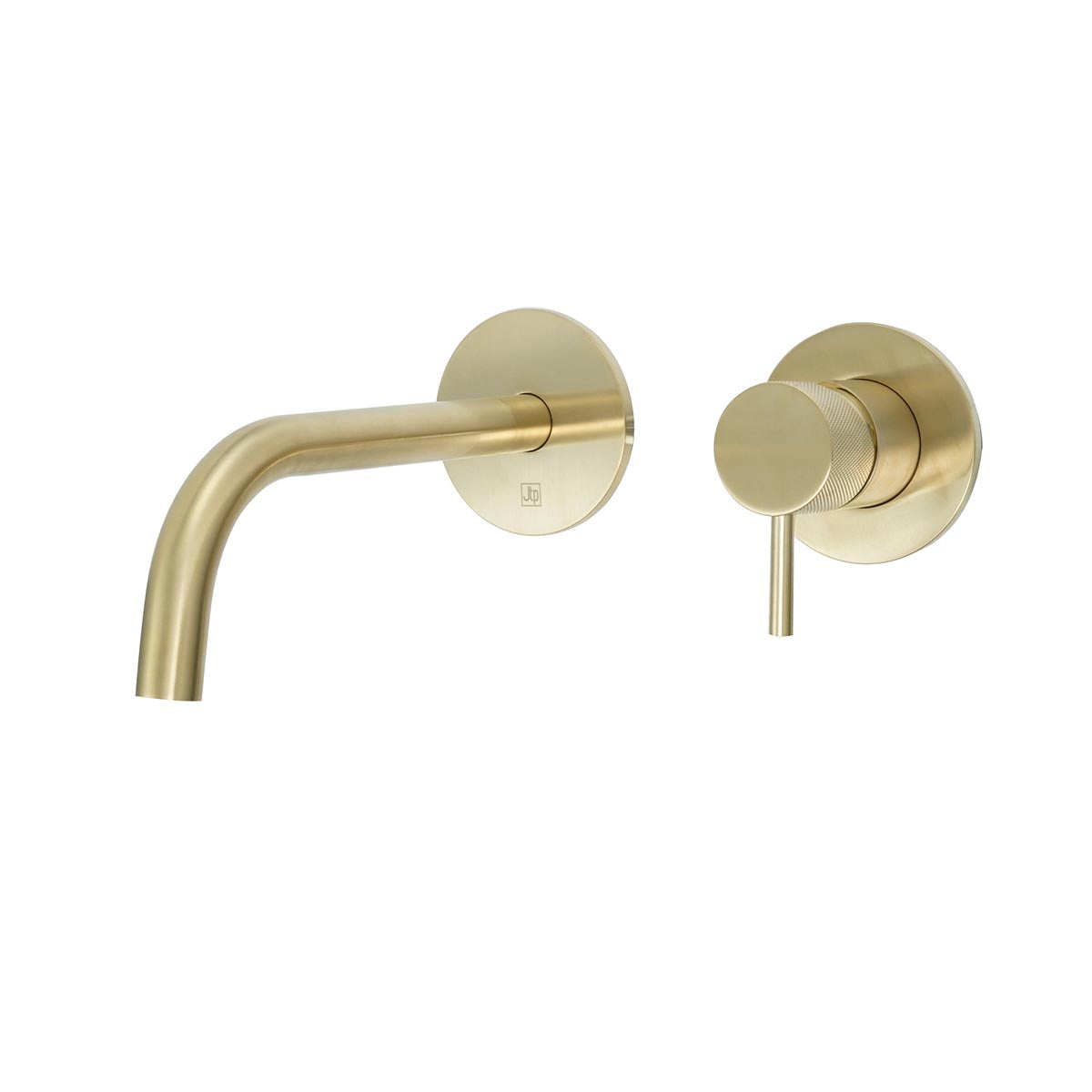 brushed brass 2 hole wall mounted bathroom sink tap