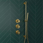 brushed brass 3 way concealed shower valve 