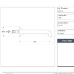 brushed brass basin spout technical details