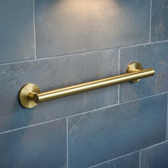 brushed brass grab rail Main image