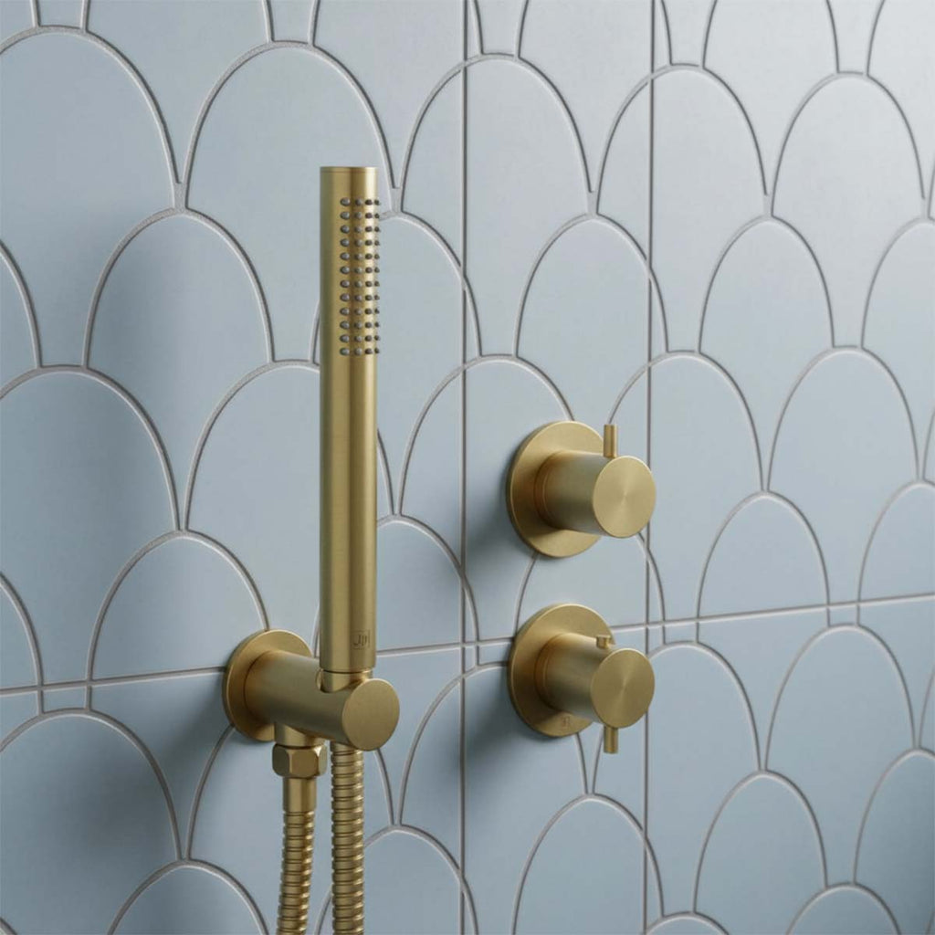 brushed brass modular shower valve 