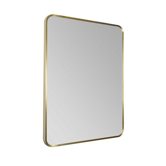 Rectangular Brushed Brass Mirror without Light Secondary image