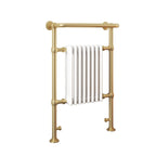 brushed brass small traditional towel rail dual fuel