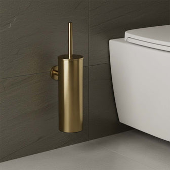 brushed brass toilet brush Main image
