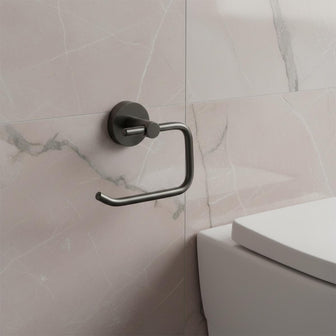 brushed brass toilet roll holder Main image