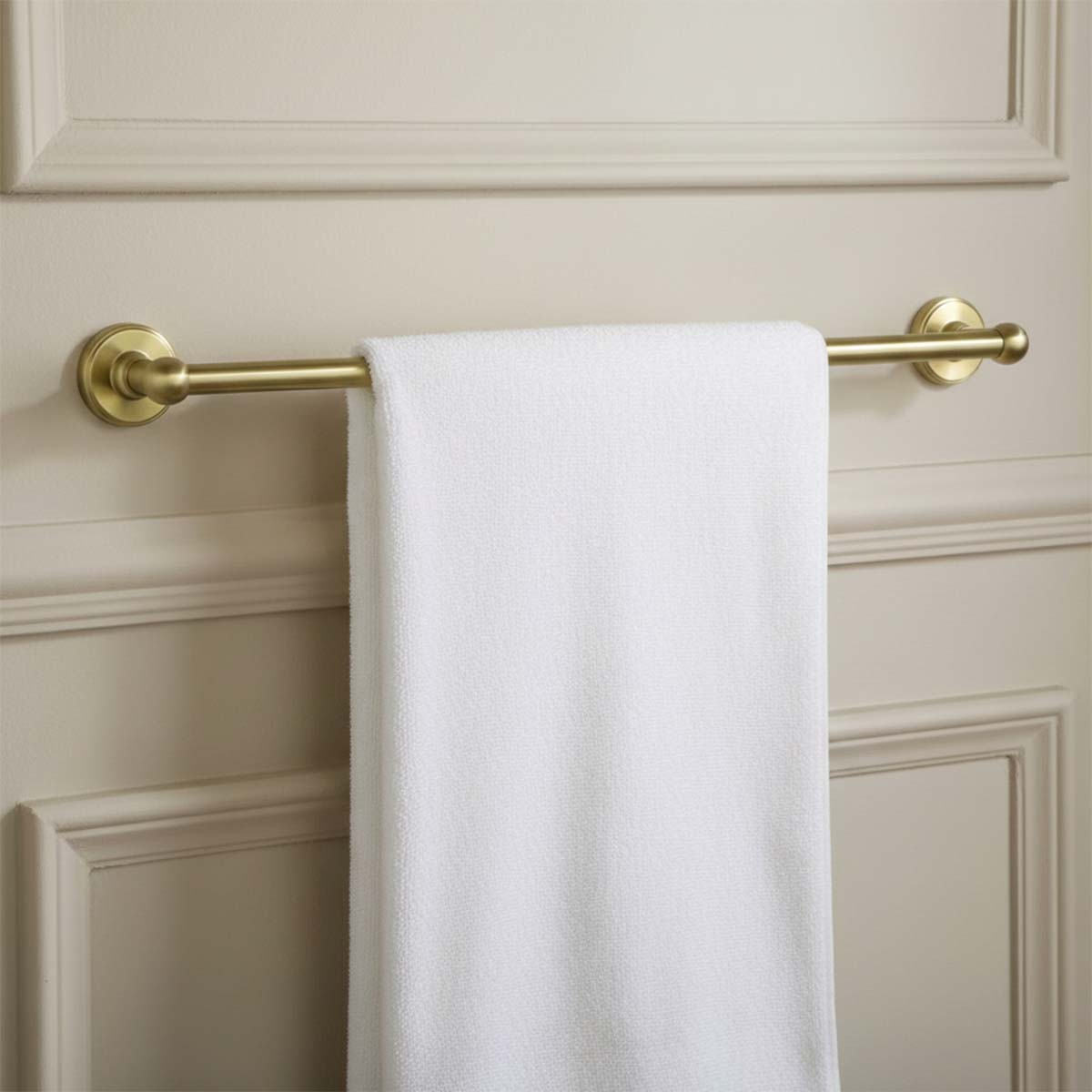 brushed brass towel bar