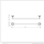 brushed brass towel bar holder technical