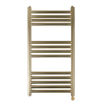 brushed brass towel rail electric