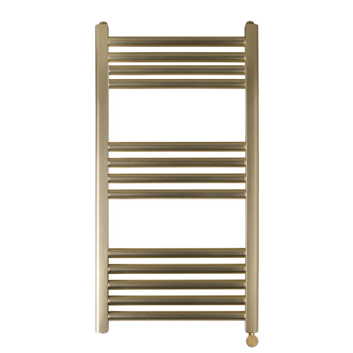 brushed brass towel rail electric