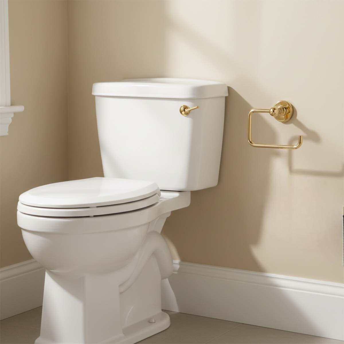 brushed brass wall mounted toilet roll holder