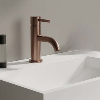 brushed bronze bathroom tap Main image