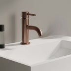 brushed bronze bathroom tap