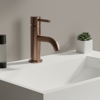 brushed bronze bathroom tap