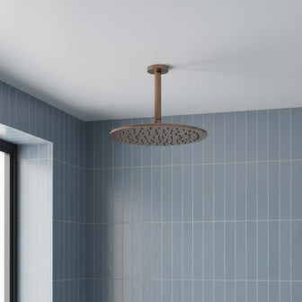ceiling shower arm and shower head - brushed bronze Main image