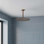  ceiling shower arm and shower head - brushed bronze