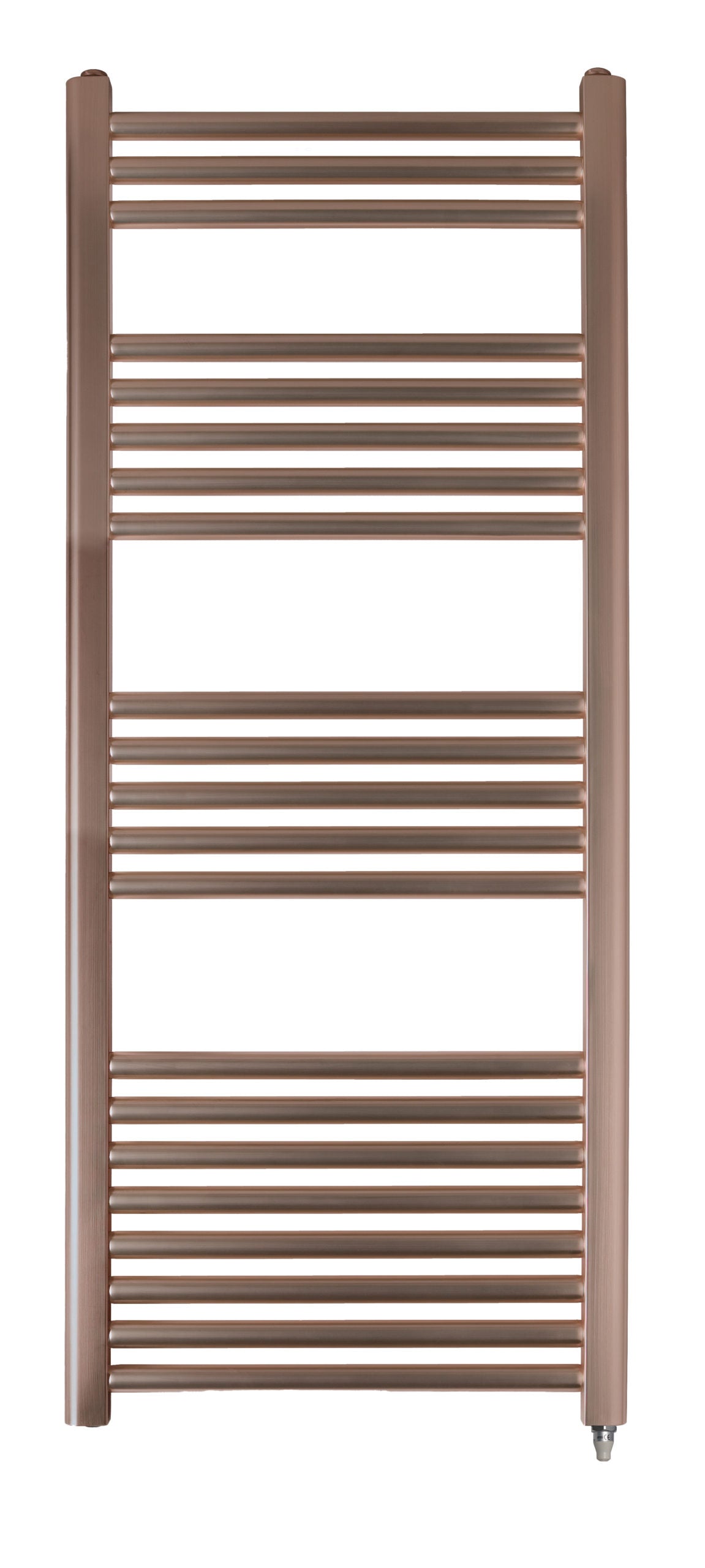 PrimeHeat Brushed Bronze Electric Towel Rail - Straight - 1200mm x 500mm Secondary image
