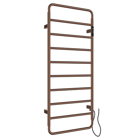 brushed bronze electric towel rail